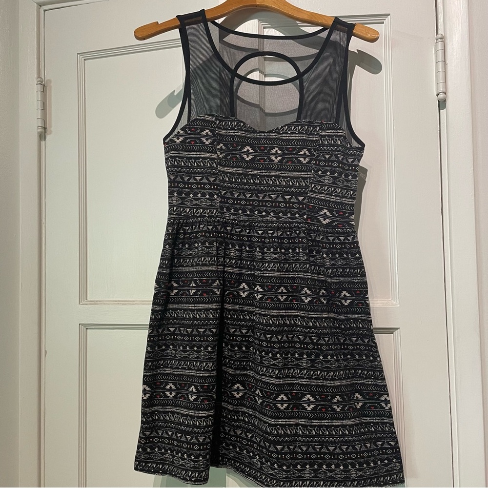 Forever 21 skater dress with mesh top detail